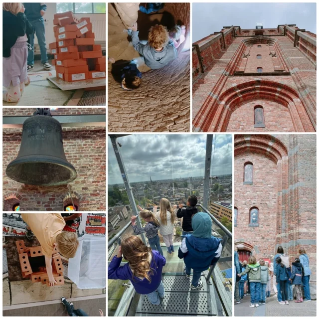 Onze leerlingen van groep 4 leerden alles over de Oldehove en namen de 183 treden naar boven! #oldehove #historischcentrumleeuwarden #cultuureducatie #basisschooldeprincenhof #leeuwarden #noorderbasis
