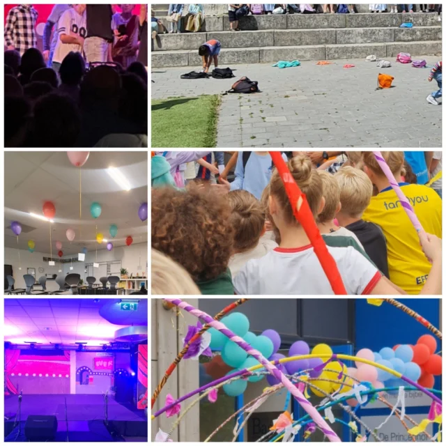 Gisteravond een feestje met een afscheidsmusical! Vandaag langs alle groepen en door een haag van alle andere leerlingen naar buiten. Dag lieve groep 8-ers! 💕De zomervakantie is begonnen! En dus gingen alle tassen om drie uur de lucht in! #uitzwaaien #daggroep8 #nieuwefase #startvandevakantie #wehaddenhetgoed #basisschooldeprincenhof #leeuwarden #noorderbasis