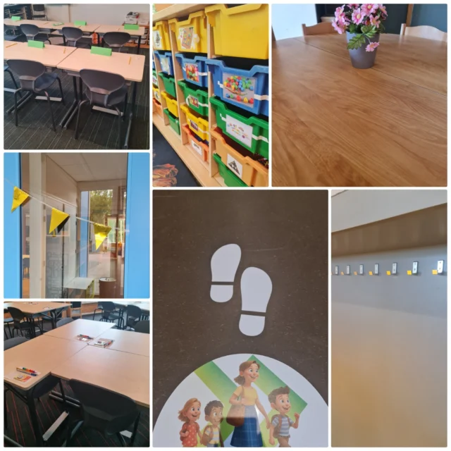 De tafels en stoelen staan klaar, de materialen zijn gesorteerd, de slingers voor de Gouden Weken hangen, het nieuwe jaarthema is voorbereid en wij hebben er zin in!! Welkom (terug) op maandag 25 augustus! #nunoglegekapstokken #nieuwschooljaar #zinin #kinderenkleurendeschool #basisschooldeprincenhof #leeuwarden #noorderbasis